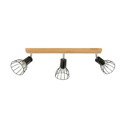 Megan Wood Ceiling Lamp 3xE14 Max.40W Oiled Oak/Black