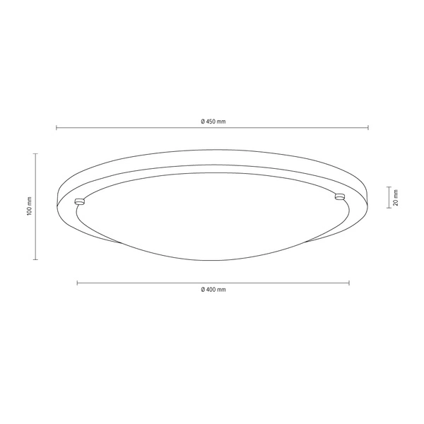 Frida Ceiling Lamp 3xE27 Max.40W Oiled Oak/White 4754474