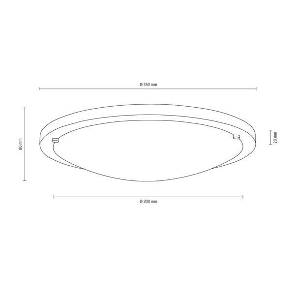 Frida Ceiling Lamp 2xE27 Max.40W Oiled Oak/White 4753474