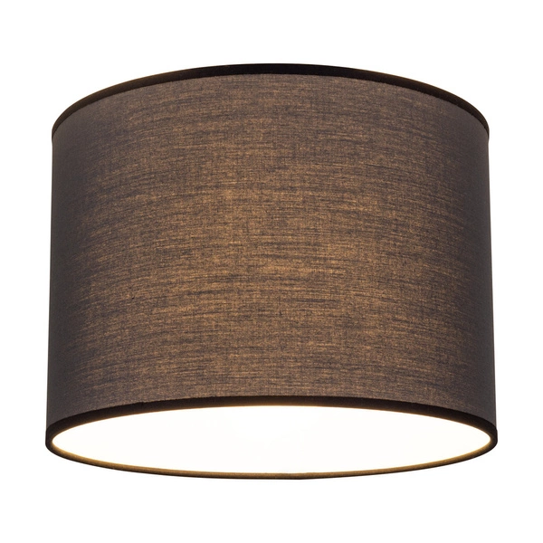 Lampshade Cylinder E27 H20 Anthracite Fabric with black ribbon A0507C