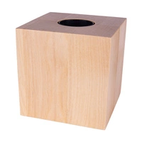 Trongo Square Table Lamp 1xE27 Max.25W Oiled Oak/Black PVC 7179174