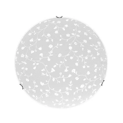 Flora Ceiling Lamp Incl. 1xLED Integrated 1650lm 2700K 18W Chrome Metal/White-Transparent Glass 4044112