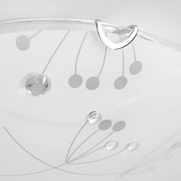 Maryland Ceiling Lamp 1xLED Integrated 1200lm 2700K 13W Chrome Metal/White-Transparent Glass 4373102