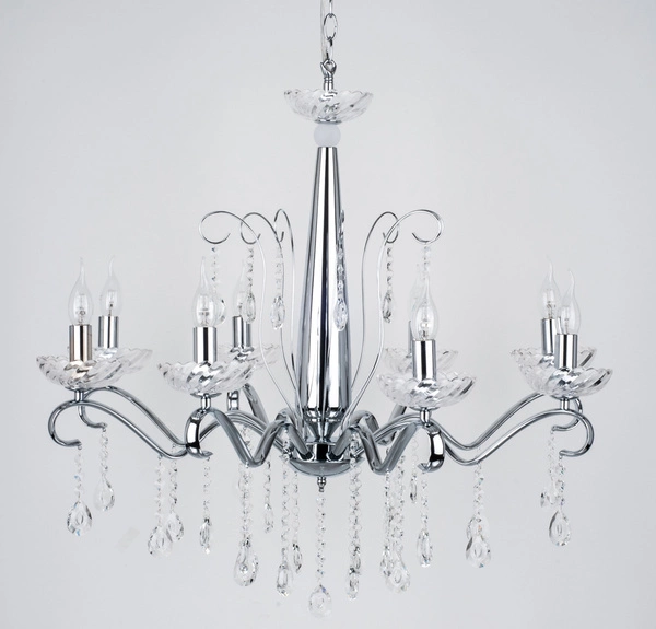 Alessa Lampa Sufitowa 8xE14 Max.40W Chrom Metal/Przezroczyste Szkło 9014828