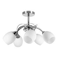 Pisa Ceiling Lamp 5xE27 Max.60W Chrome Metal/White Glass 8280528