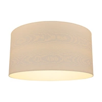 Lampa podłogowa Leila 1xE27 maks. 60W chromowany metal/przezroczysty kabel PVC/wielokolorowy papier + klosz z PCV ze wzorem drewna 6652028