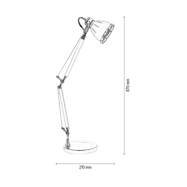 Jerona Table Lamp 1xE27 Max.60W Green Metal/Chrome Metal 7050109