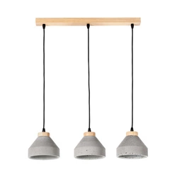 Tristan Pendant Lamp 3xE14 Max.40W Oiled Oak/Black/Grey 1929374