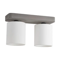 Gentle Ceiling Lamp 2xE27 Max.25W Gray Concrete/White Fabric Shade 2321236