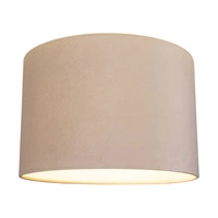 Lampshade Cylinder E27 H35 Beige Velvet A0592