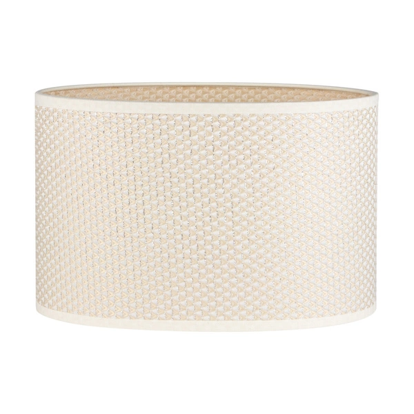 Lampshade Oval 1xE27 H20 Cream With Silver Thread L250/W170 H165 A1525