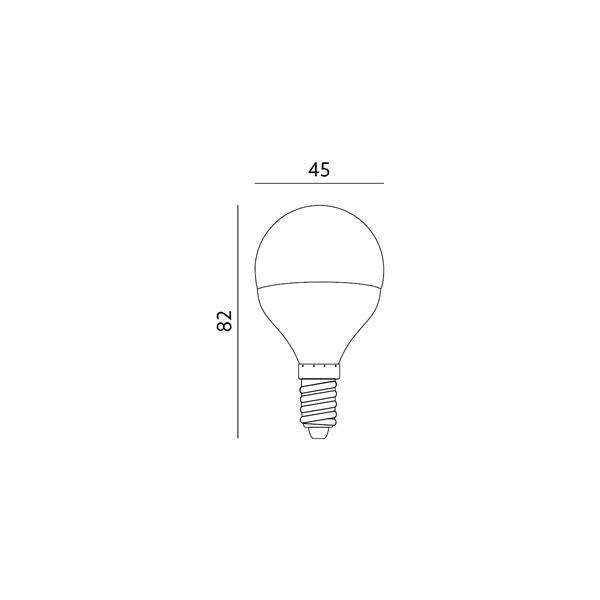 LED bulb E14 6W neutral 4000K ball G45