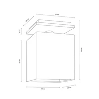 Rivoli Ceiling Lamp 1xE27 Max.25W Chrome/White 8582128_SL