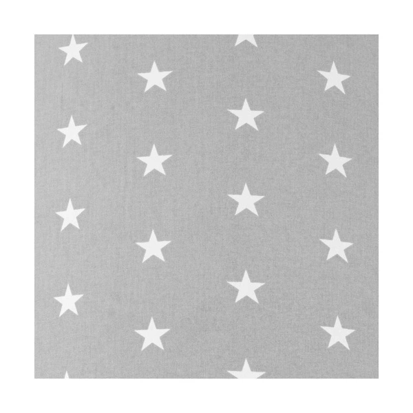 Lampshade Cylinder E27 H20 Gray-White Fabric with stars pattern A1320