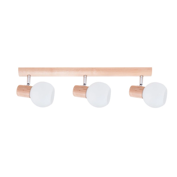 Karin Ceiling Lamp 3xE14 Max.40W Birch Wood/White Glass 2231360