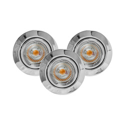 Ledsdream Round Ceiling Lamp Incl.3xLED GU10 5W Chrome