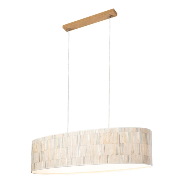 Malo Hanging Lamp 2xE27 Max.40W Oiled Oak/Transparent PVC/Multicolor 17150274