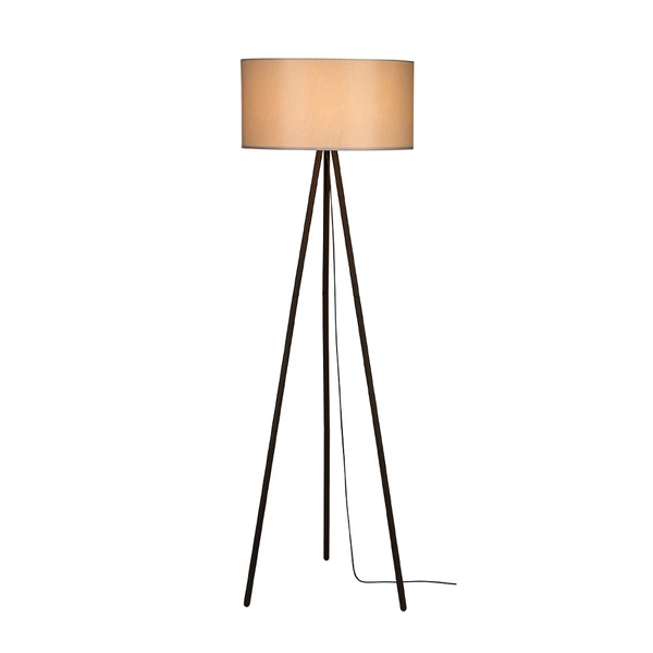 Lampa podłogowa Dove 1xE27 maks. 40W Czarny metal/czarny kabel PCV/szary klosz z tkaniny 15112004