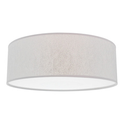 Prata Ceiling Lamp 3xE27 Max.25W White Metal/Silver Fabric Shade