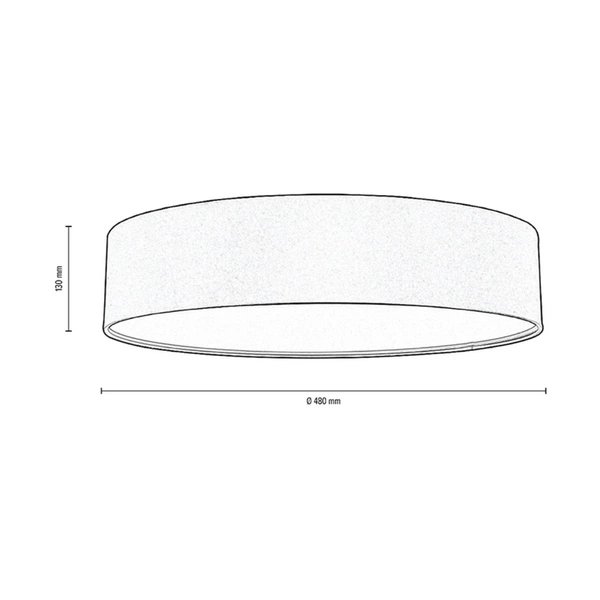 Josefina Ceiling Lamp 4xE27 Max.25W White Metal/Brown Fabric Shade 4794812