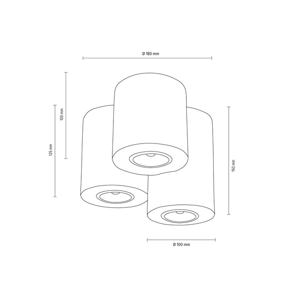 Wooddream Round Ceiling Lamp Incl. 3xLED GU10 5W Oiled Oak 2566374