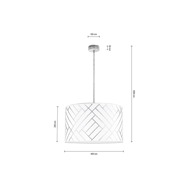 Punto Pendant Lamp 1xE27 Max.60W Oiled Oak/Transparent PVC/Multicolor 164940174