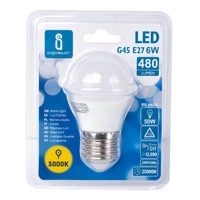 Ball bulb G45 E27 6W Warm 3000K