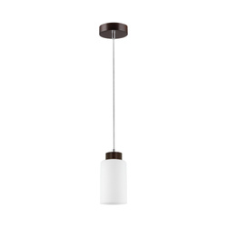 Bosco Pendant Lamp 1xE27 Max.60W Walnut/Transparent/White