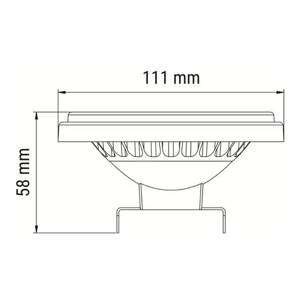 Żarówka PerfectColor AR111 12V COB G53 15W neutralna 4000K | czarny