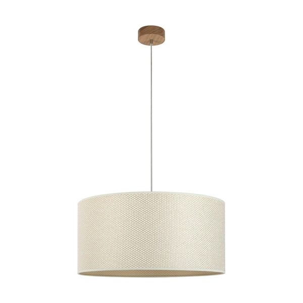 Benita Pendant Lamp 1xE27 Max.40W Oiled Oak/Cream-Silver 1017400511529