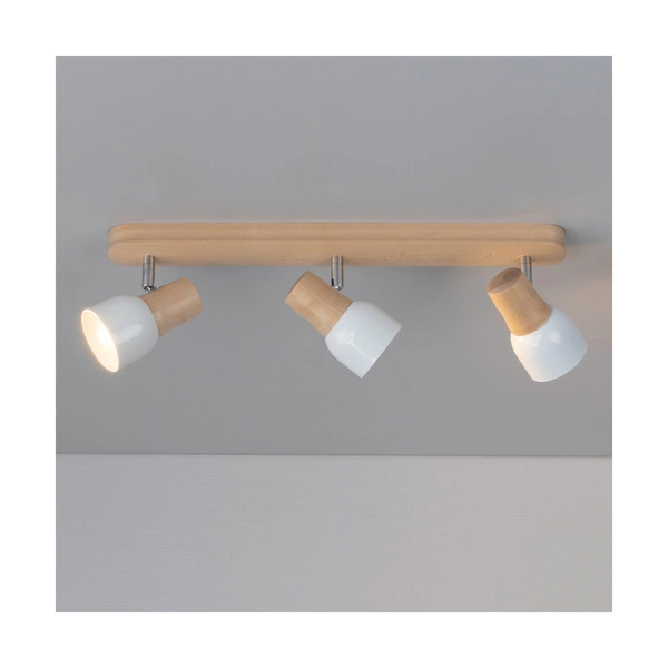 Lampa sufitowa Svantje 3xE14 maks. 40W drewno brzozowe/biały metal 2239360