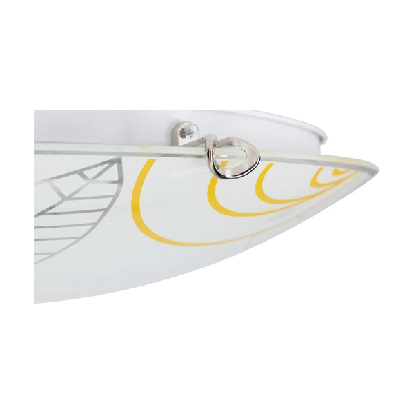 Indiana Ceiling Lamp Incl. 1xLED Integrated 2600lm 2700K 30W Chrome Metal/White-Brown Glass 4455112