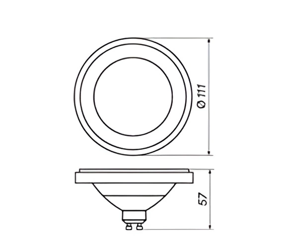 LED ES111 / GU10 15W ciepła 3000K kąt 30st BL DIMM