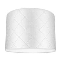 Cylindryczny abażur E27 H30 Srebrny Tkanina Syntetyczna A0934