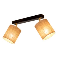 Jute Ceiling Lamp 2xE27 Max.25W Black/Beige 56793204