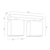 Great Ceiling Lamp 2xE27 Max.25W Gray/White 2241236