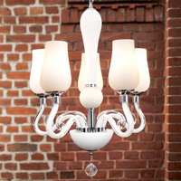 Lutecja Chandelier 5xE14 Max.40W White/Transparent/Chrome 9150502