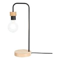 Muriel Table Lamp 1xE27 Max.25W Oiled Oak/Black Metal/Black Fabric Cable 8274974