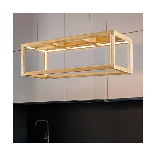 Lampa Wisząca LED Kago 1xLED Samsung 24V Zintegrowana 4060lm 3000K 43,5W Dąb Olejowany/Przezroczysty Kabel PCV 6155074