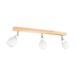 Talea Ceiling Lamp Incl. 3xG9 LED 300lm 2700K 3W Birch Wood/White Metal/White Glass 2036018120993