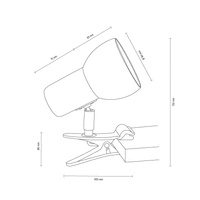 Svenda Clips 1xE27 Max.60W Brzoza/Biały/Biały 2224160WK