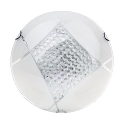 Carolina Ceiling Lamp 1xLED Integrated 1650lm 2700K 18W White Metal/White-Transparent Glass