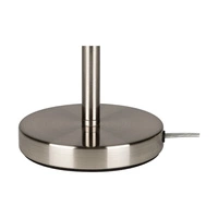 Lampa Stołowa Scarlett 1xE27 Maks. 40W Metal Satynowy/Przezroczysty Kabel PCV/Abażur Beżowy Aksamitny 7751027