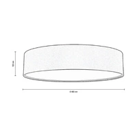 Prata Ceiling Lamp 4xE27 Max.25W White Metal/Silver Fabric Shade 95728271