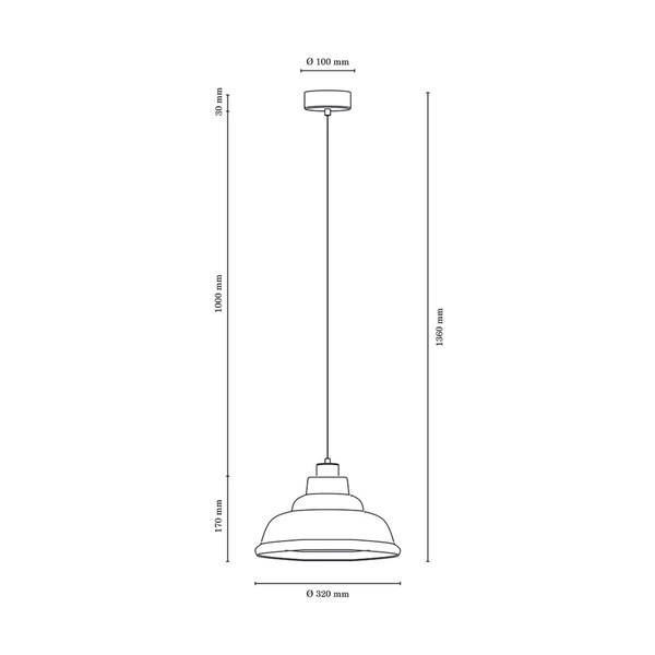 Lampa Wisząca Avino 1xE27 Max.60W Dąb Olejowany/Przezroczysty Kabel PCV/Szkło Dymne 9873074