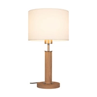 Benita Table Lamp 1xE27 Max. 40W Oiled Oak/Matte Nickel/White 7017400511546