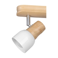 Svantje Ceiling Lamp 2xE14 Max.40W Birch Wood/White Metal 2239260