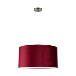 Scarlett Pendant Lamp 1xE27 Max.60W Satin Metal/Transparent PVC Cable/Maroon Velvet Shade 3755027