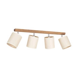 Benita Ceiling Lamp 4xE27 Max.25W Oiled Oak/Cream-Silver