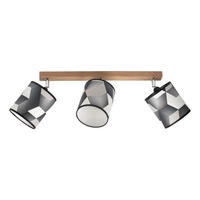 Espacio Ceiling Lamp 3xE27 Max.25W Oiled Oak/Multicolor Wallpaper 56748374